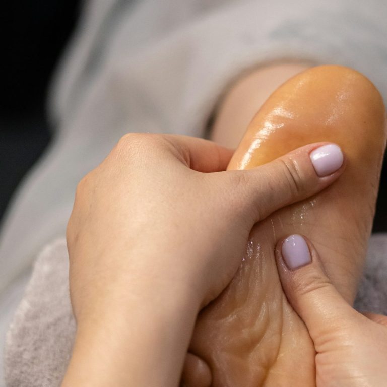 Fuß-Reflexzonen Massage Massage eines Fuß